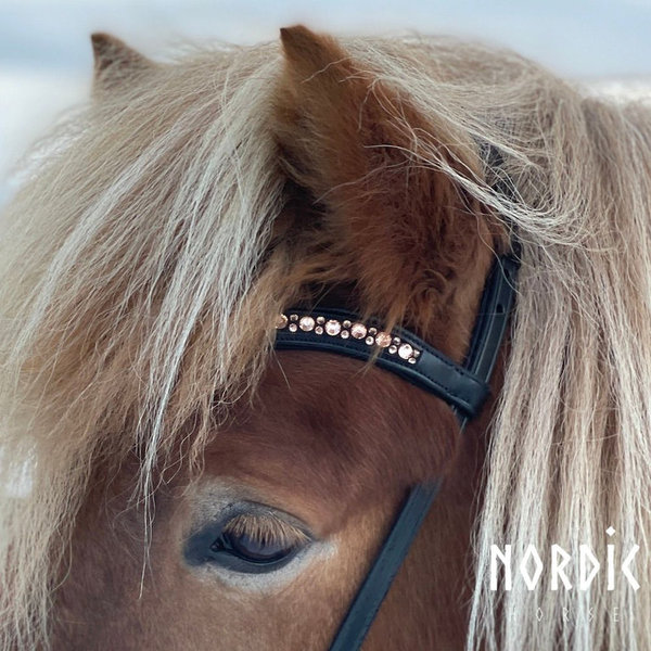 Nordic Horse Kopfstück "All Roségold" Hotfix Steine