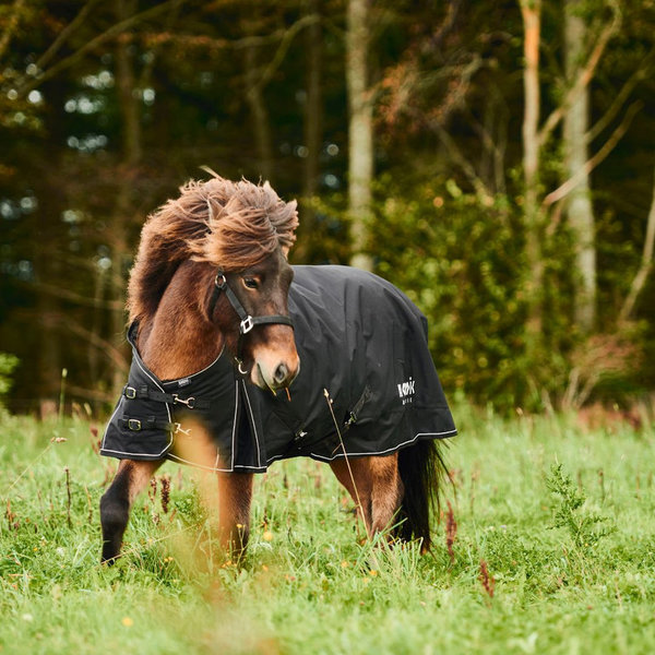 Nordic Horse Regen Decke, schwarz