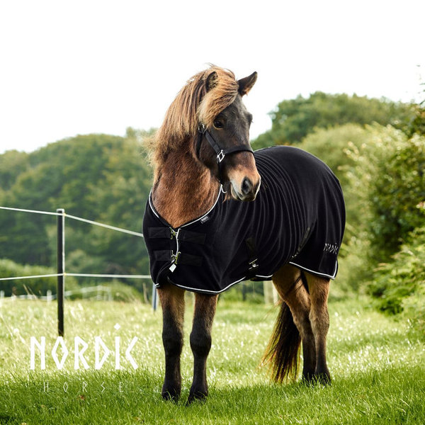 Nordic Horse Fleecedecke, schwarz