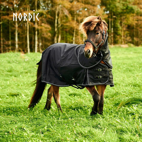 Nordic Horse Halsteil für Regen Decke, schwarz
